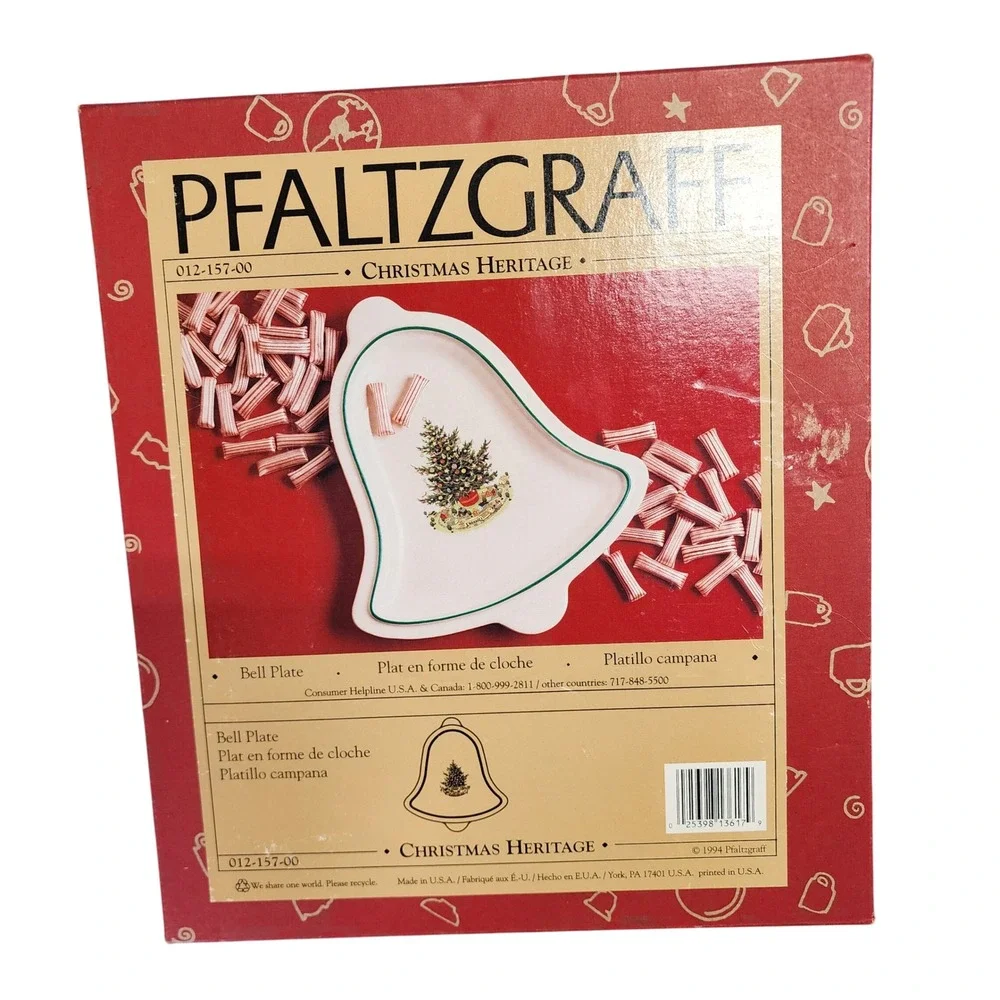 Pfalzgraf Christmas Heritage‎ Bell Plate Christmas Tree Decor